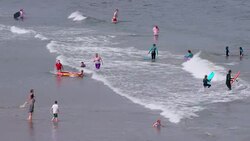 Scarborough North Bay Beach Stock Footage
