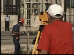 Construction crews near US mission's electronic sign News Clip