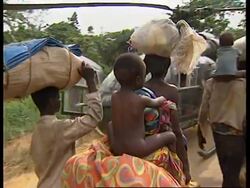 ZAIRE: REFUGEES ARE ON THE MOVE ONCE AGAIN News Clip