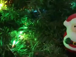 Santa Claus & Christmas light Stock Footage
