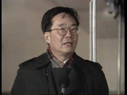 USA: SAN DIEGO: ACTIVIST HARRY WU LEADS HUMAN RIGHTS MARCH News Clip