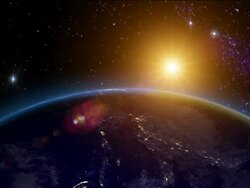 Sunrise over the Americas Stock Footage