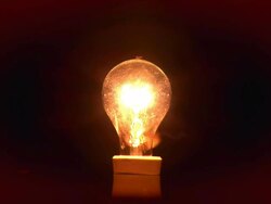 Insects flyes around a light bulb - loopable Stock Footage