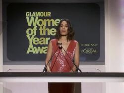 SPEECH - Freida Pinto at Glamour Magazine's 24th Annual Women Of The Year Awards Stock Footage