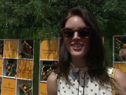 INTERVIEW: Hilary Rhoda talks about her "NY moment" at The Fifth Annual Veuve Clicquot Polo Classic Stock Footage