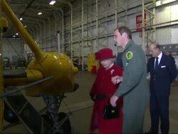 Queen & Prince Philip tour RAF Valley News Clip