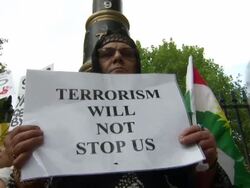 Protest against anti-Yazidi violence in Iraq News Clip