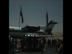 UPITN 23 6 73 IRANIAN PRIME MINISTER ARRIVES FOR THREE DAY VISIT News Clip