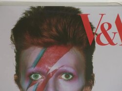 ATMOSPHERE - Signage at David Bowie Is... Exhibition VIP Private Viewing at Victoria & Albert Museum on March 20, 2013 in London, England. Stock Footage