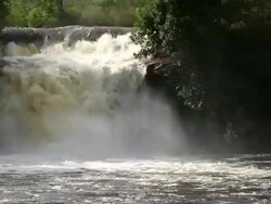 MS Shot of waterfall / Tangara da Serra, Mato Grossso, Brazil Stock Footage