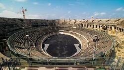 Arena of Nimes, France. 4K Timelapse Stock Footage