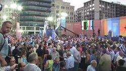 CLEAN : Greece New Democracy hold their main pre-election rally News Clip