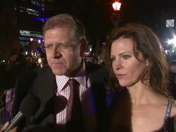 A Christmas Carol Premiere and Christmas Lights Stock Footage