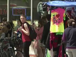 Tourists in Alexandria, Washington DC Old Town News Clip