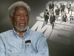 INTERVIEW - Morgan Freeman on he learned any magic Stock Footage