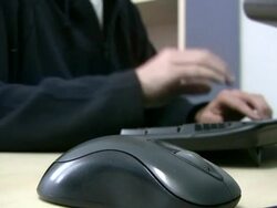 Using mouse and keyboard Stock Footage