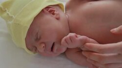 Newborn Baby Boy Stock Footage