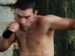Boxer Confronts Opponent Stock Footage