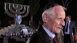 Ceremony Commemorating the Victims of Babiy Yar in Kiev Stock Footage