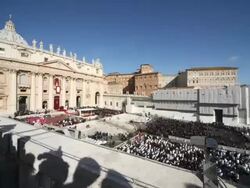 T/L - The Inauguration Mass For Pope Francis at St. Peter's Square on March 19, 2013 in Vatican City, Vatican. (Footage by Giulio Origlia/Getty Images) Stock Footage