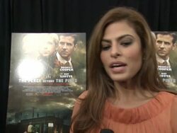 INTERVIEW - Eva Mendes on working with director Derek Cianfrance, on going bowling at  'The Place Beyond The Pines' New York Premiere Presented By Focus Features Stock Footage