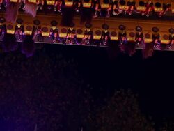 MS TS Shot of People enjoying amusement ride at funfair, top spin / Cologne, Germany Stock Footage