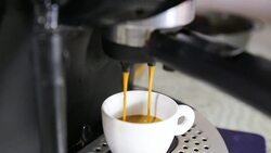 Making Coffee Latte Stock Footage