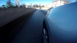 Mini Camera recording story with car Stock Footage