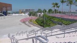 CLEAN : Olympics 2016: Stock shots of bus rapid lane works in Rio News Clip