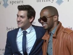 Nick Hissom and Eric West at the Britney Spears Hosts The Exclusive Unveiling Of Her Signature Sleepwear Line: The Intimate Britney Spears Stock Footage