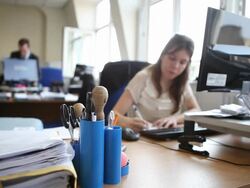 Real world office environment Stock Footage