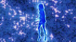 Sexy girls dancing in silhouette blue Stock Footage
