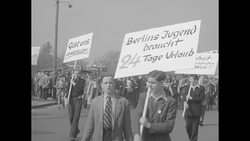German workers celebrating May Day in Berlin News Clip