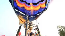 Hot Air Balloon Inflation Stock Footage