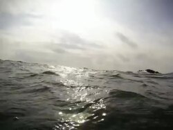 Drowning castaway point of view Stock Footage