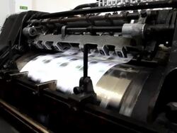 vintage printing machine Stock Footage