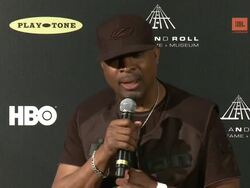 INTERVIEW - Chuck D on the awards at 28th Annual Rock and Roll Hall Of Fame Induction Ceremony - Press Room 4/18/2013 in Los Angeles, CA.(Footage by WireImage Video/Getty Images Entertainment Video) Stock Footage