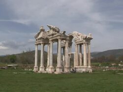 Tetrapylon, Aphrodisias, Turkey Stock Footage