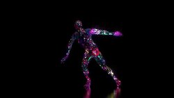 Abstract break dancer male 02 Stock Footage