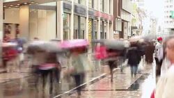 Shopping street - Time Lapse Stock Footage