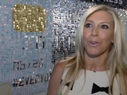 INTERVIEW -  Rachel Zalis - Kristen Bell And American Express - SoulCycle Ride Celebrating Epic Everyday Getaway Stock Footage