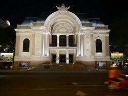 WS View of Royal Opera House / Ho Chi Minh, Vietnam Stock Footage