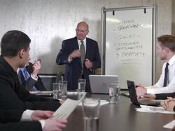 Business team meeting in a boardroom Stock Footage