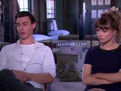 INTERVIEW - Harry Lloyd & Katja Herbers on how these themes resonate in 2014 at the 'Manhattan' Press Junket Stock Footage