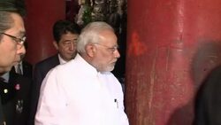 CLEAN : Indian PM Modi tours Kyoto historic sites on first foreign trip News Clip