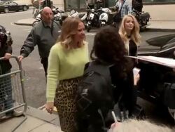 Kimberley Walsh at Celebrity Video Sightings Stock Footage