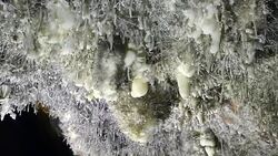 Inside the cave of El Soplao Stock Footage