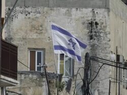 Israeli Flag Stock Footage