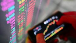 Stock market graph and tecnical analysis stock Stock Footage