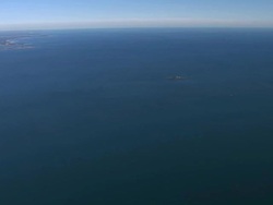 WS AERIAL ZI View of lighthouse at near Thimble Islands / Connecticut, United States Stock Footage